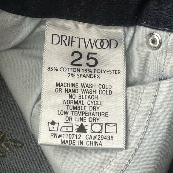 Driftwood Embroidered Floral Bootcut Dark Washed Wyatt Women's Jeans Size 25 NWT - Picture 8 of 15